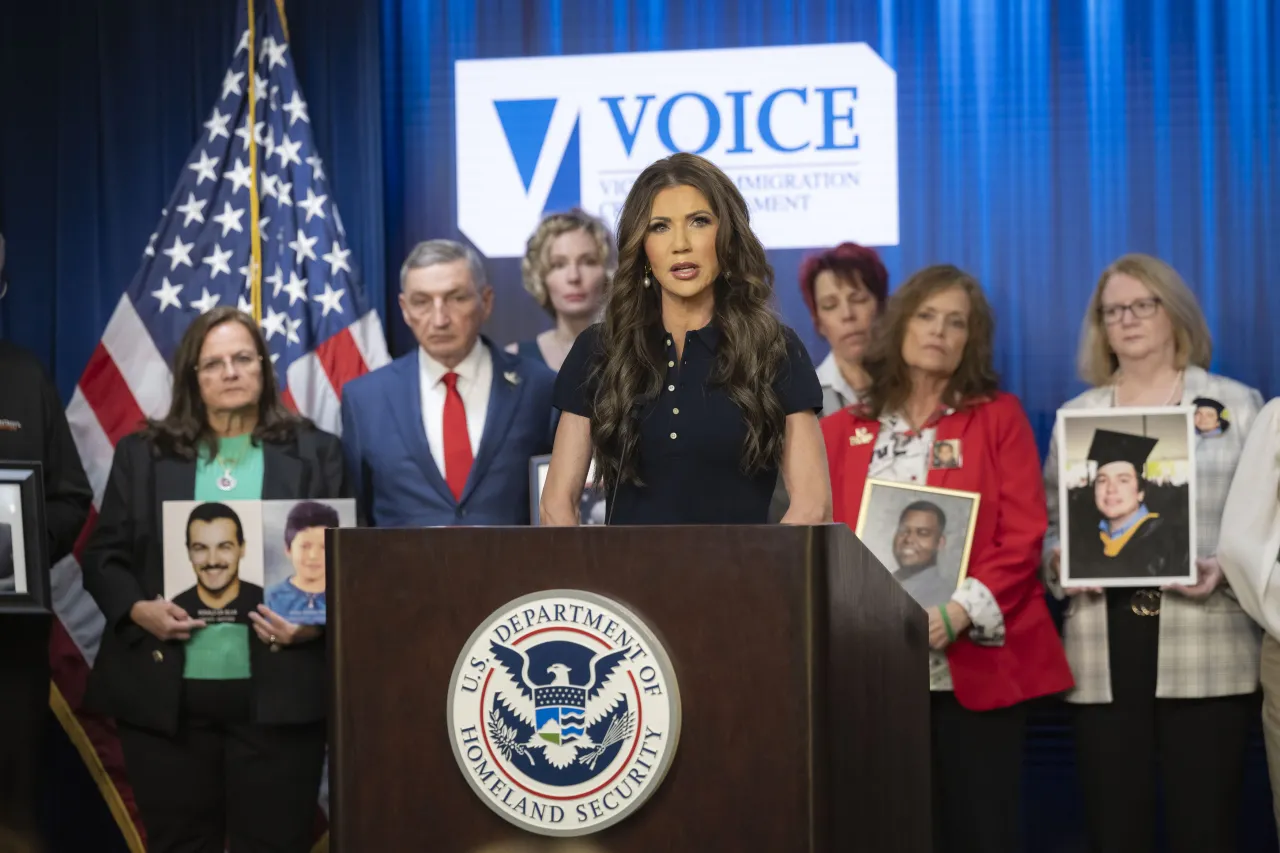 DHS Secretary Kristi Noem Announces VOICE at ICE HQ (006) Image: DHS Secretary Kristi Noem Announces VOICE at ICE HQ (006)