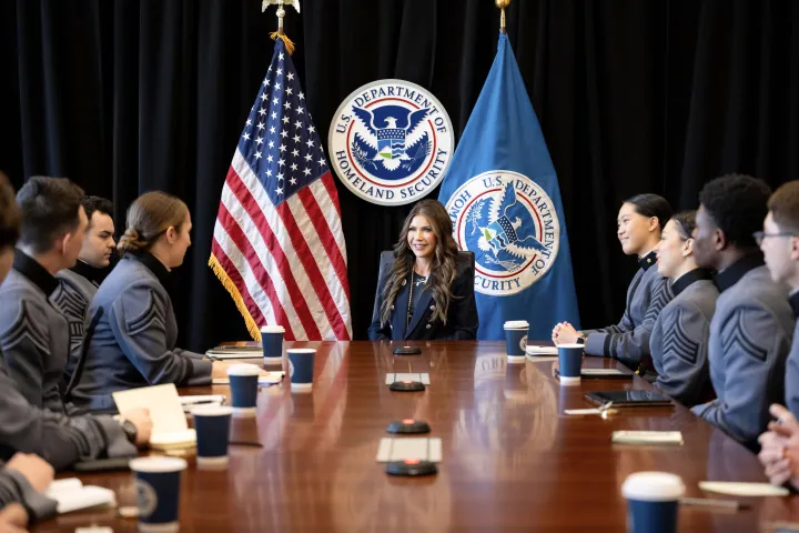 Cover photo for the collection "DHS Secretary Kristi Noem Speaks with West Point Cadets"