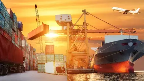 Cargo shipping containers and shipping boat