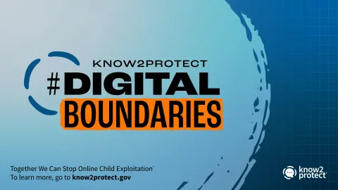 Know2Protect Social Post for Digital Boundaries