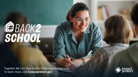 Know2Protect Social Post for Back to School