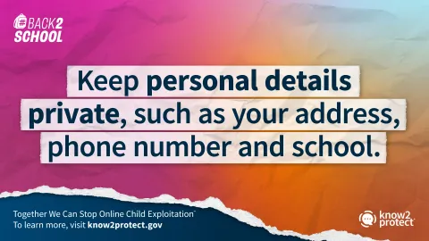 Know2Protect Social Post for Back to School