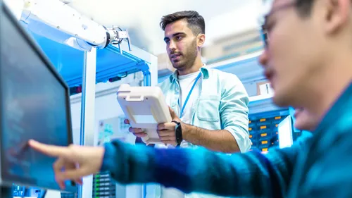 Engineers in lab