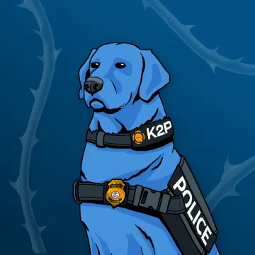 Image of mojo the canine with thorns in the background