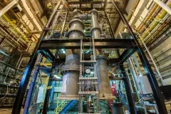 Nuclear plant with pipes